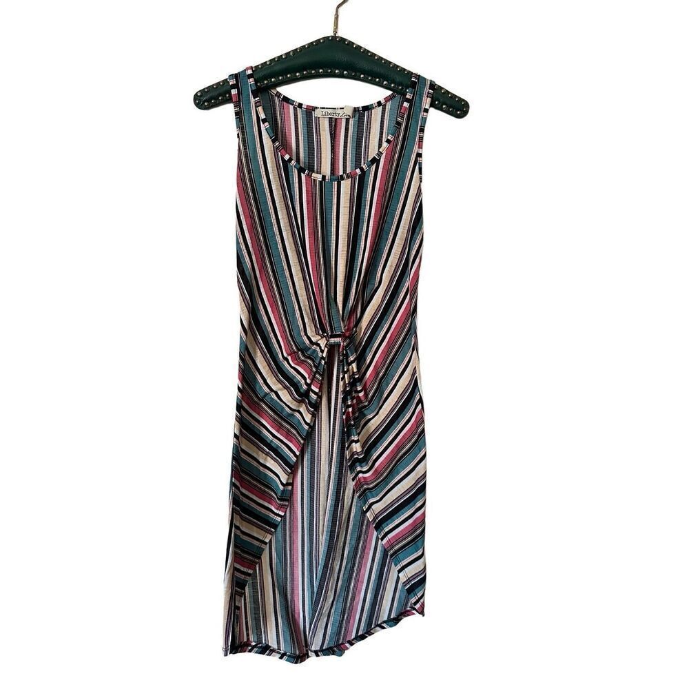 Liberty Love Front Knot Striped Tunic Size XS